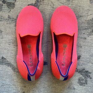 Pink kid Rothy’s loafers, good condition, size 11